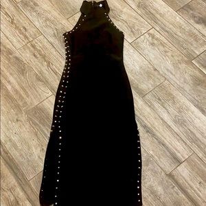Black body con studded dress -new XS